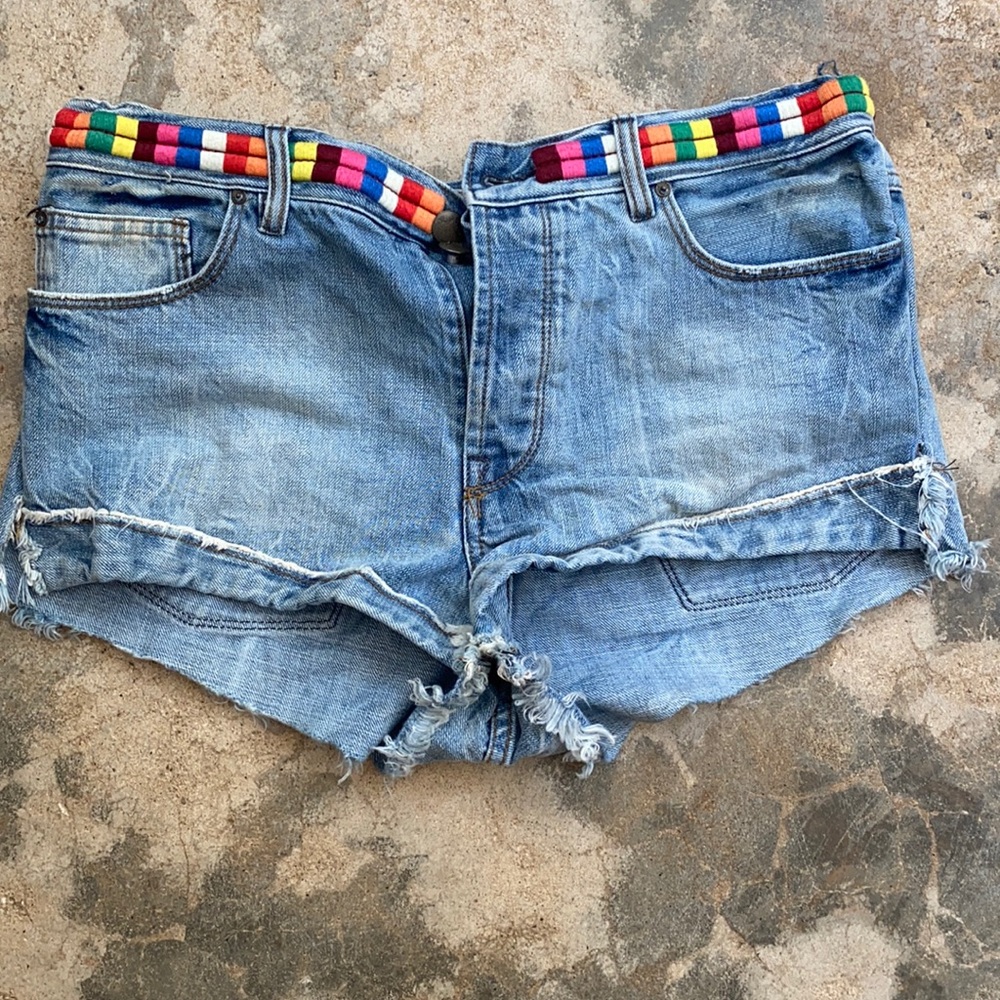 free people jean shorts!
